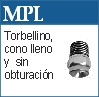 Torbelino cono lleno y sin obturacion