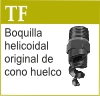 Boquilla helicoidal original de cono huelco