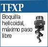 Boquilla helicoidal superficie de pulverizacion extra grande