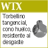 Torbelino tangencial cono huelco resistente al desgaste